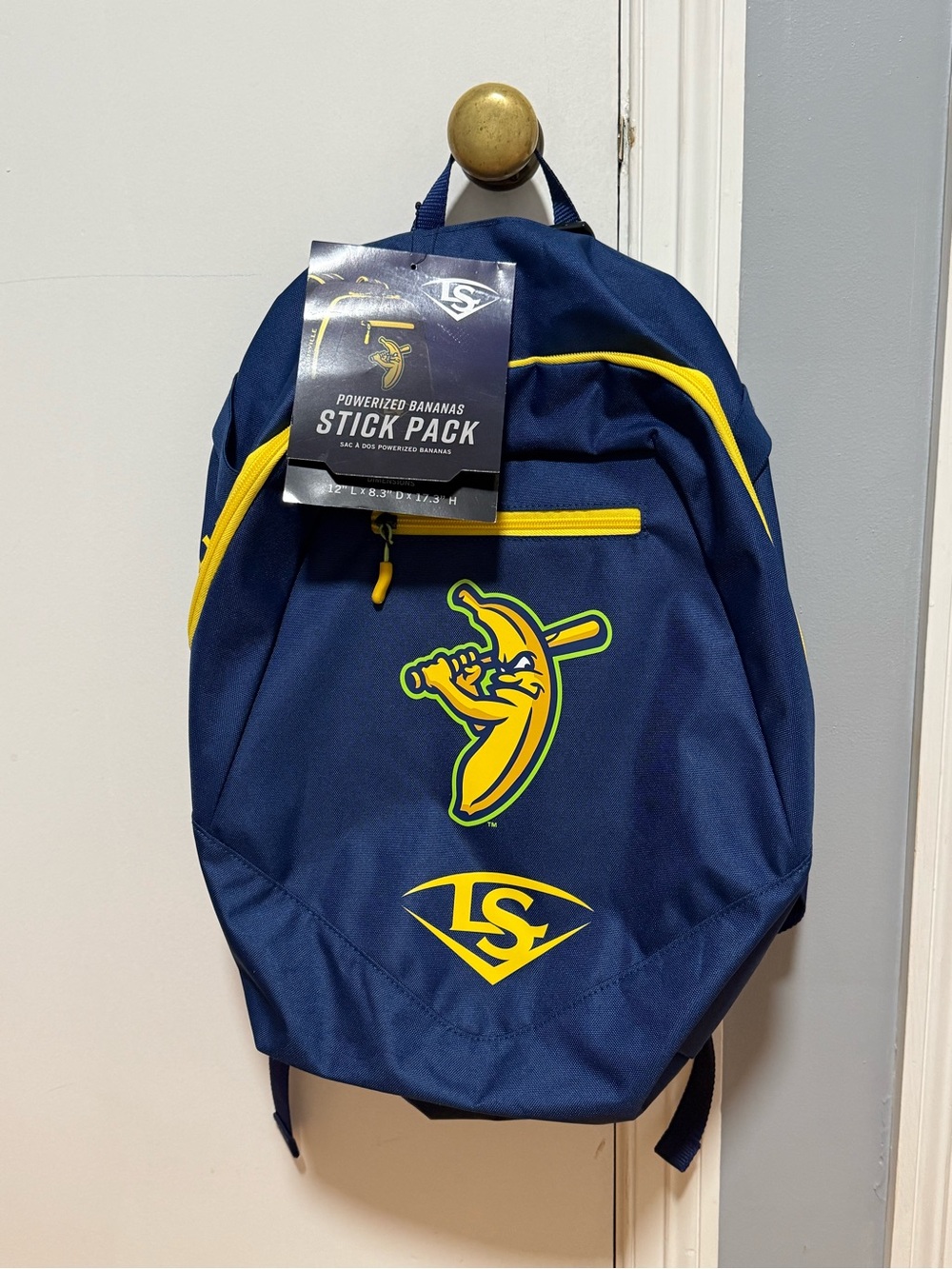 NEW! Navy Blue Louisville Slugger Savannah Bananas Powerized Stick Pack Backpack